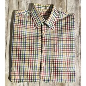 Peter Millar Long Sleeve 100% Cotton‎ Button Up Shirt.  Multicolored Size Medium